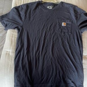 Carhartt blue tee shirt, loose fit